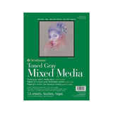 Strathmore Mixed Media 400 Series Toned Gray Paper Pad, 300 gsm, 15 sheets