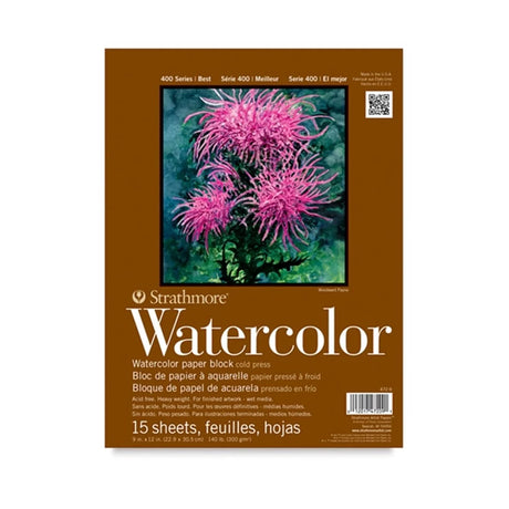 Strathmore 400 Series Watercolor Paper Block, 300 gsm, 15 sheets