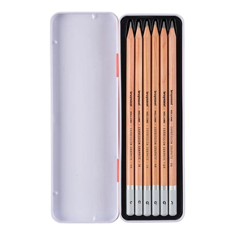 Bruynzeel Expression Graphite Pencil Tin, 6 pcs.