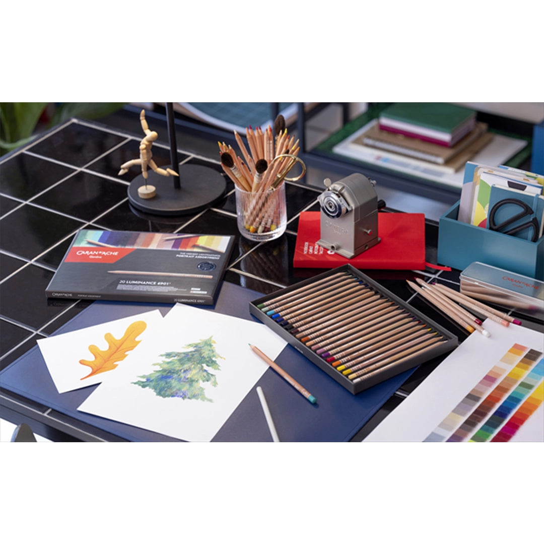 Caran d'Ache LUMINANCE Colored Pencils Set of 100 + 2 Blenders