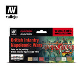 Vallejo British Infantry Napoleonic Wars Paint Set, 8x17 ml