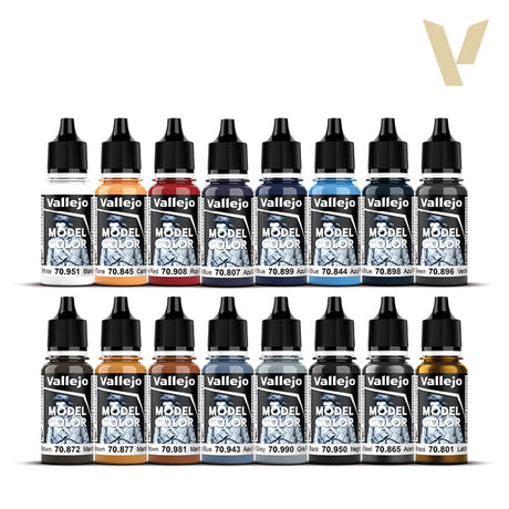Vallejo Model Color American Civil War Acrylic Paint Set, 16x18 ml