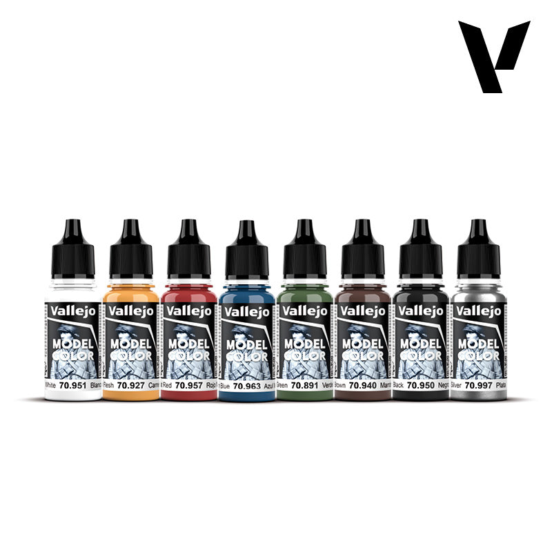 Vallejo Model Color Wargames Basics Acrylic Paint Set, 8x18 ml