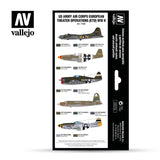 Vallejo US Army Air Corps European Theater Operations (ETO) WWII Model Air Acrylic Paint Set, 8x17 ml