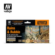 Vallejo Ruins & Rubble Model Air Paint Set, 8x17 ml