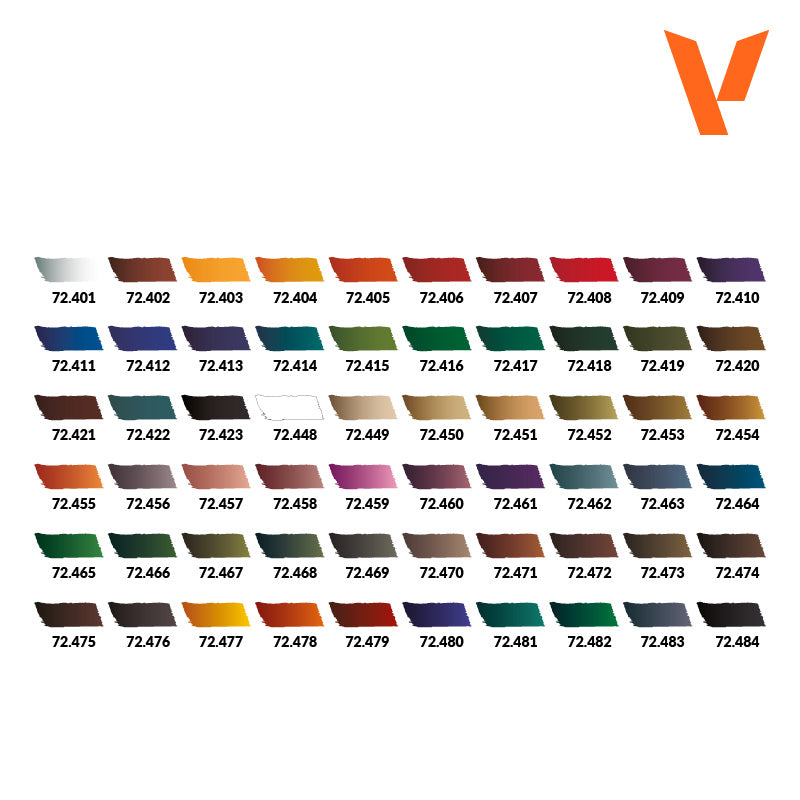 Vallejo Xpress Color Artist’s Selection Acrylic Paint Case, 60x18 ml