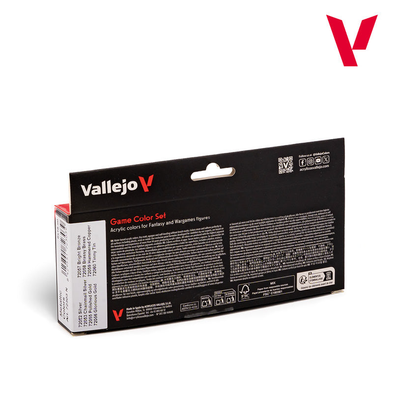 Vallejo Game Color Skin Tones Paint Set, 8x18 ml