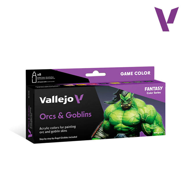 Vallejo Orcs & Goblins Acrylic Paint Set, 8x18 ml