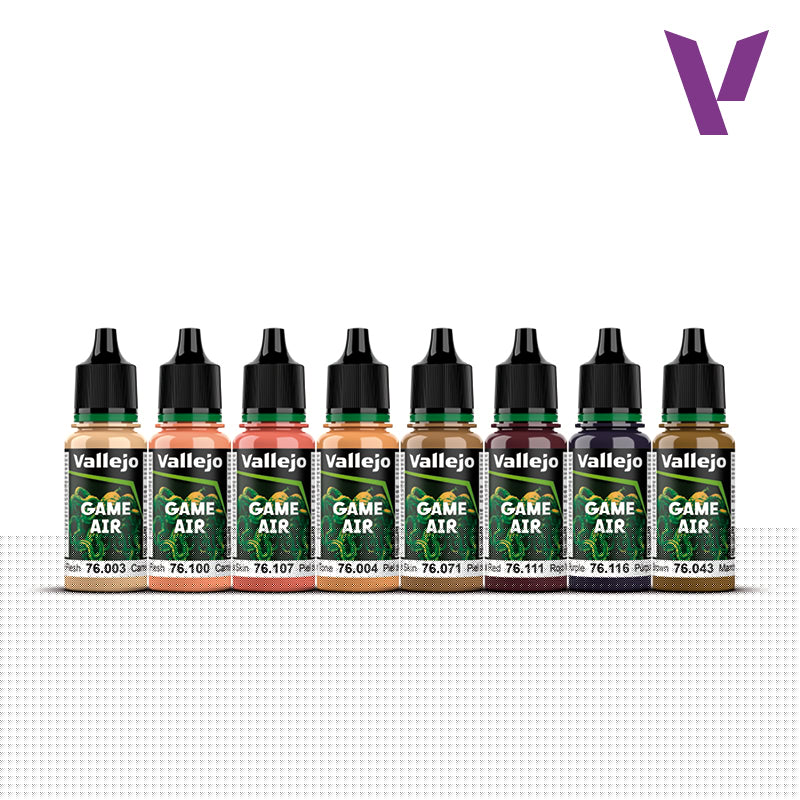 Vallejo Game Air Face Painting Acrylic Paint Set, 8x18 ml