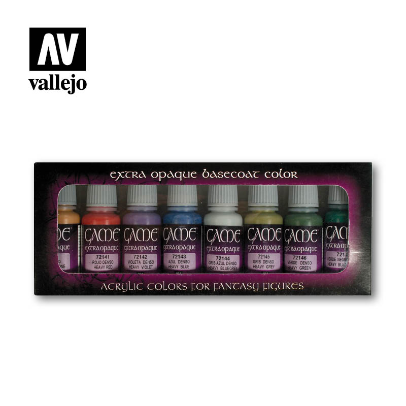 Vallejo Game Color Extra Opaque Acrylic Paint Set, 8x17 ml