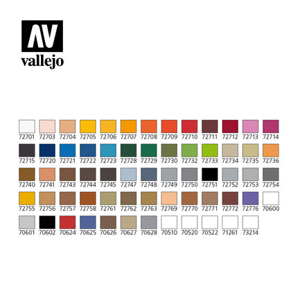 Vallejo Game Air Paint Set, 64x17 ml