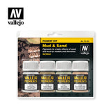 Vallejo Mud & Sand Pigment Set, 4x35 ml