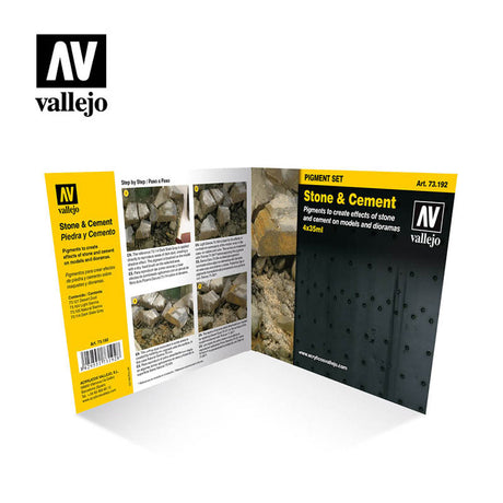 Vallejo Stone & Cement Pigment Set, 4x35 ml