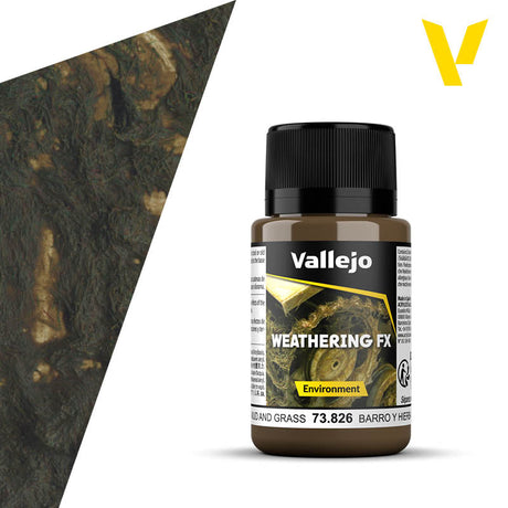 Vallejo Weathering FX Mud and Grass Effect Paint, 40 ml