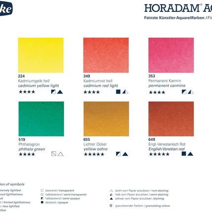 Schmincke Horadam Aquarell Set, 10x15 ml