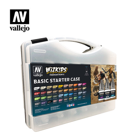 Vallejo WizKids Basic Starter Case Acrylic Paint Set, 40x8 ml