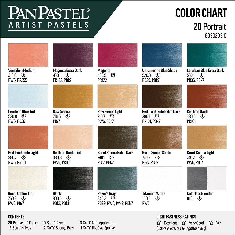 PanPastel Portrait Set, 20 pcs.