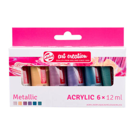 Talens Art Creation Metallic Acrylic Paint Set, 6x12 ml