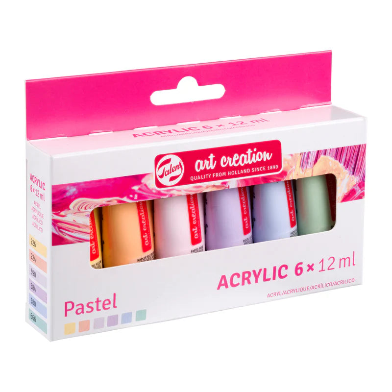 Talens Art Creation Acrylic Paint Set Pastel, 6x12 ml