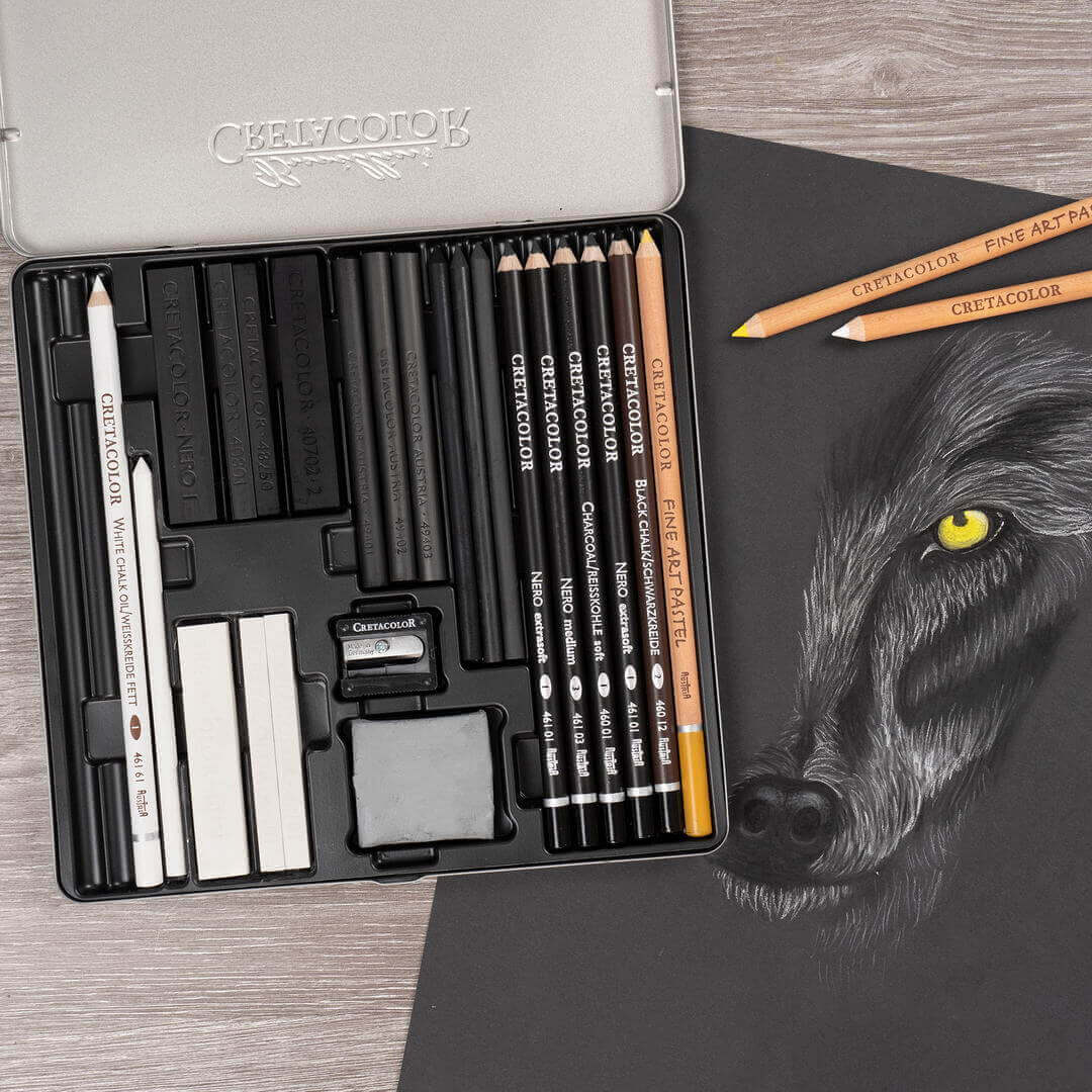 Cretacolor Wolf Box Drawing Set, 25 pcs.