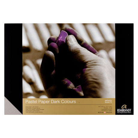 Rembrandt Pastel Paper, Dark Colours, 30 sheets, 160 gsm