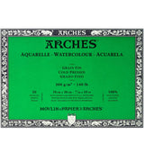 Arches Watercolour Paper Block, Cold Pressed, 300 gsm, 100% Cotton, 20 Sheets