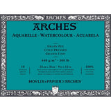 Arches Watercolour Paper Block, Cold Pressed, 640 gsm, 100 % Cotton, 10 Sheets