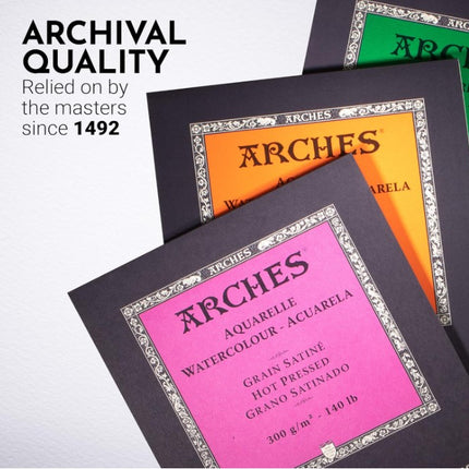 Arches Watercolour Paper Pad, Rough, 9"x12", 140 lb, 12 sheets