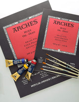 Arches Oil Painting Paper, Cold Pressed, 100 % Cotton, 12 Sheets, 23x31 cm