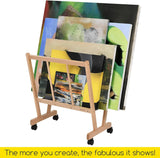 MEEDEN Wooden Large Print Rack with Castors
