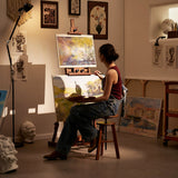 MEEDEN Versatile Studio H-Frame Artist Easel, Walnut