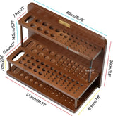 MEEDEN Pro 2-Tier Wooden Paint Brush Holder Organizer