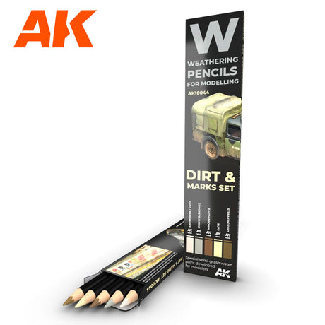 AK Interactive Dirt & Marks Pencil Set, 5 Colours