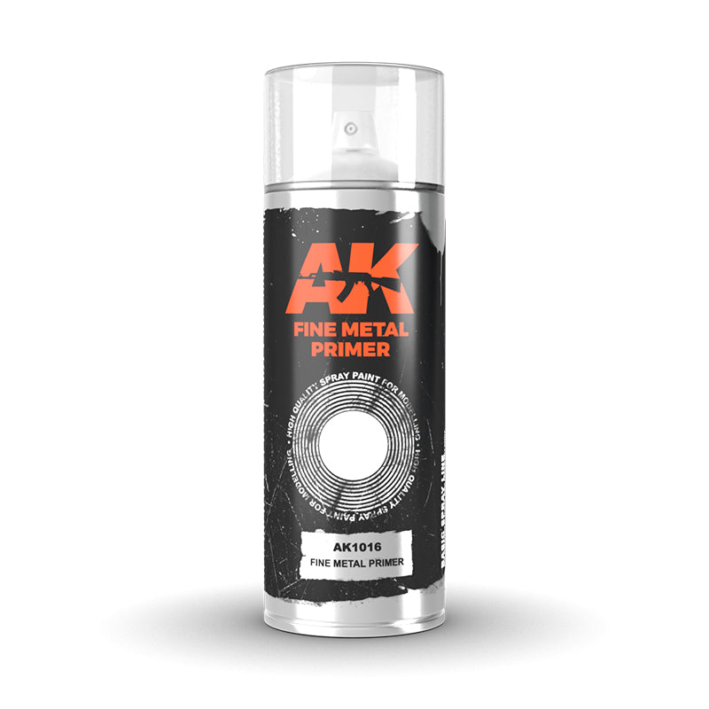 AK Interactive Fine Metal Primer Spray, 150 ml