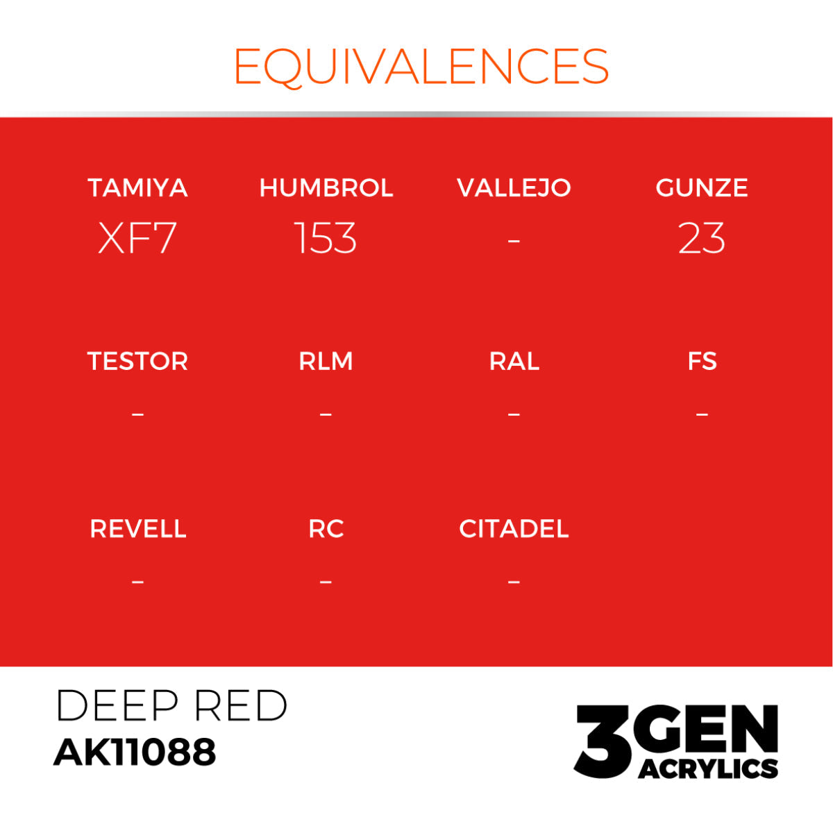 AK Interactive 3GEN Acrylic Paint, colours 74-146 (part 2/3)