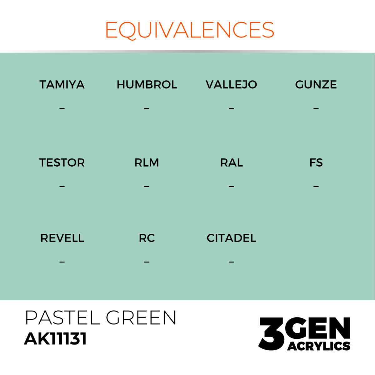 AK Interactive 3GEN Acrylic Paint, colours 74-146 (part 2/3)