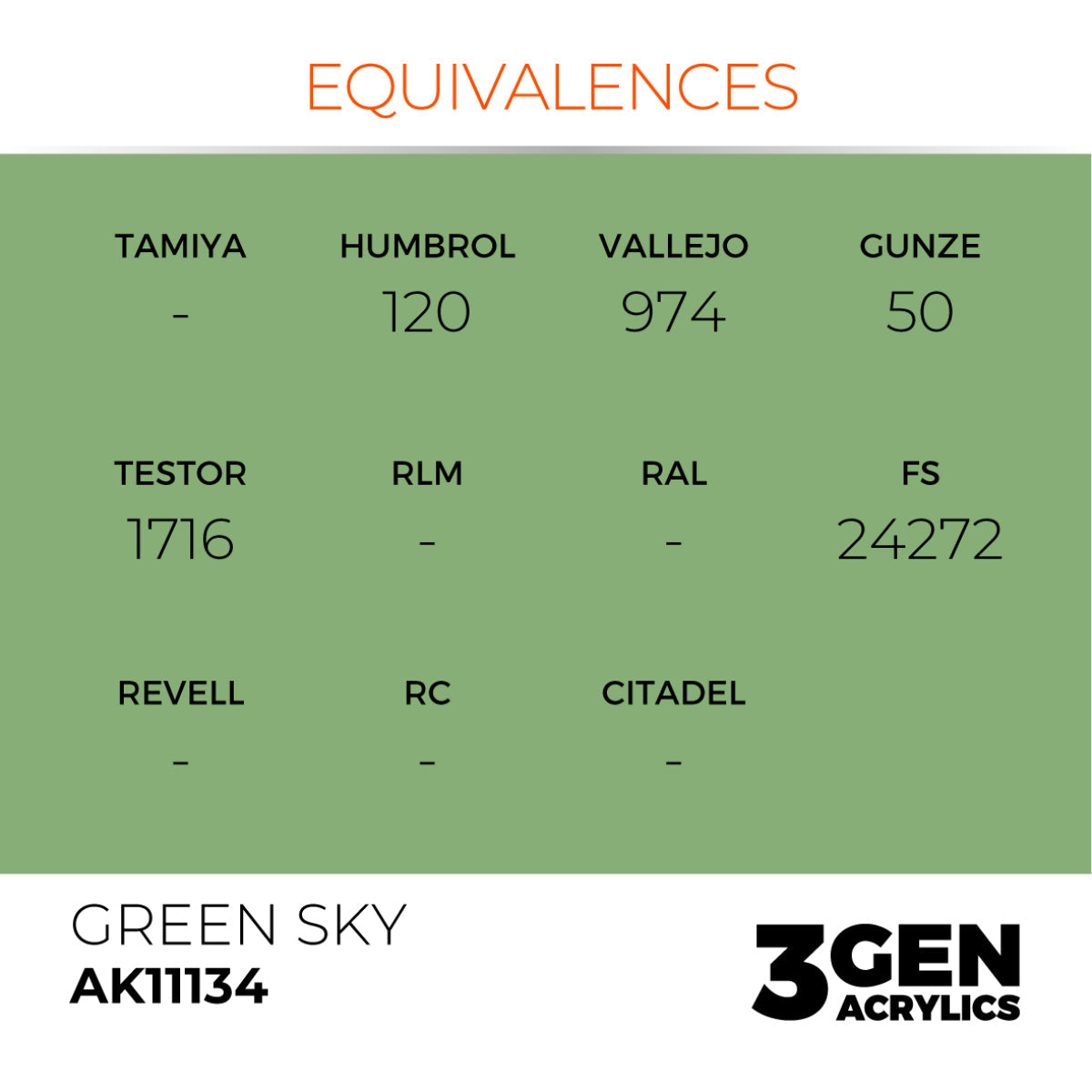 AK Interactive 3GEN Acrylic Paint, colours 74-146 (part 2/3)