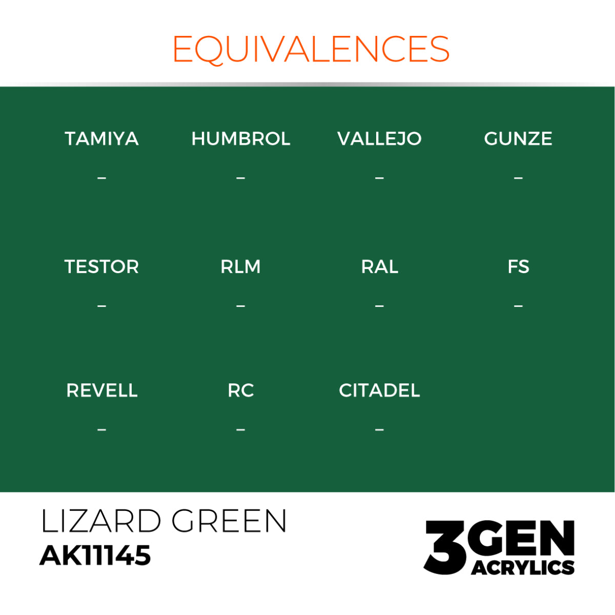 AK Interactive 3GEN Acrylic Paint, colours 74-146 (part 2/3)