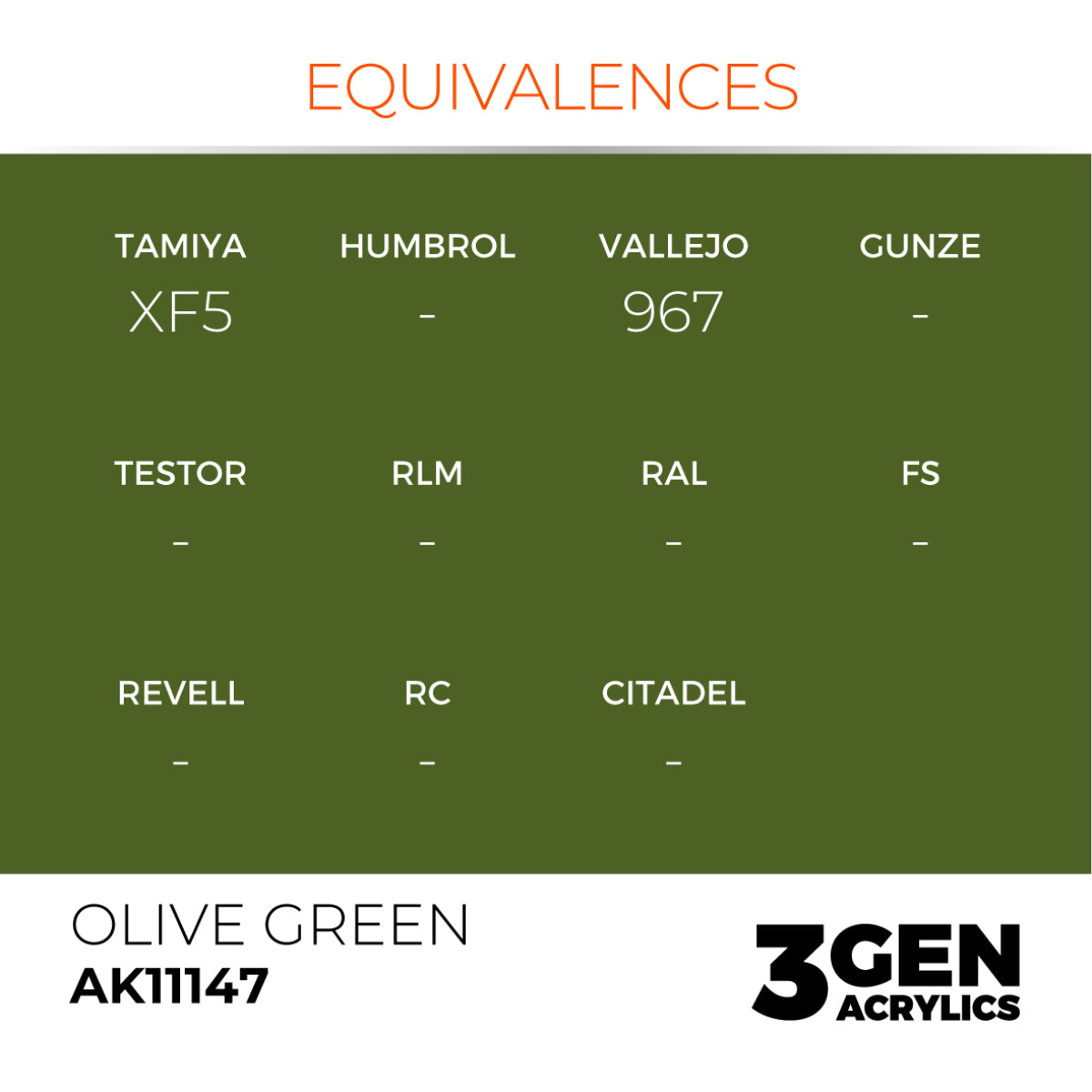 AK Interactive 3GEN Acrylic Paint, colours 147-231 (part 3/3)