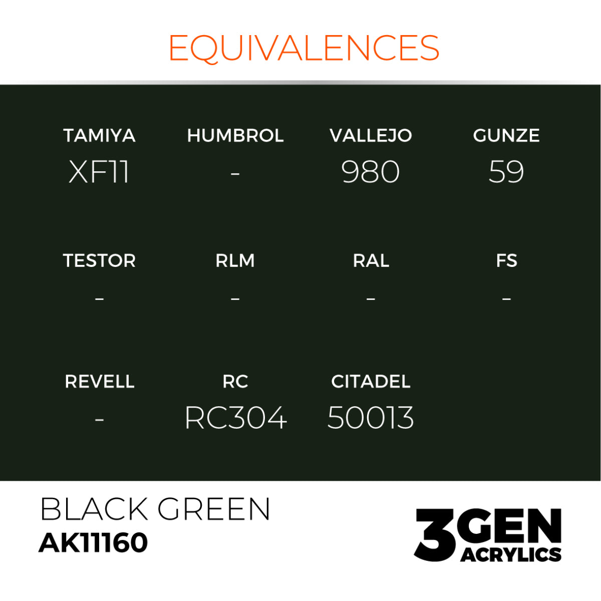 AK Interactive 3GEN Acrylic Paint, colours 147-231 (part 3/3)