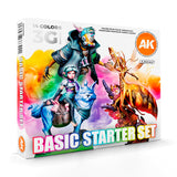 AK Interactive 3GEN Basic Starter Acrylic Paint Set, 14x17 ml