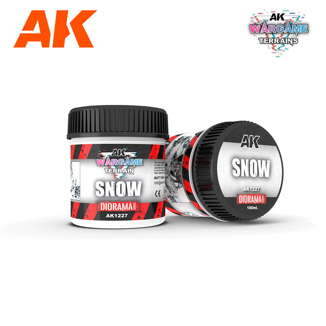 AK Interactive Diorama Wargame Terrain Snow Texture, 100 ml