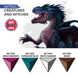 AK Interactive Creatures and Witches Quick Gen Set, 4×0.6 fl oz