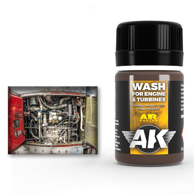 AK Interactive Wash for Engine & Turbines, 35 ml