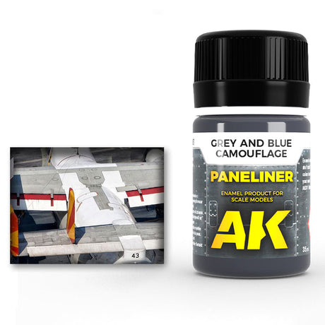 AK Interactive Paneliner for Grey and Blue Camouflage, 35 ml