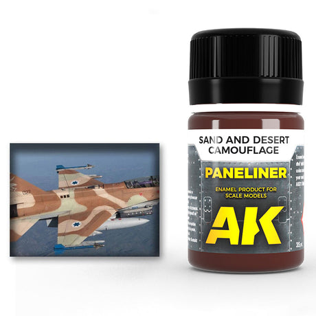 AK Interactive Paneliner for Sand and Desert Camouflage, 35 ml