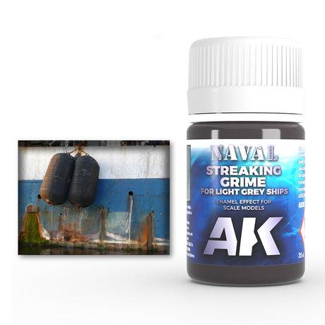 AK Interactive Naval Streaking Grime for Light Grey Ships, 35 ml