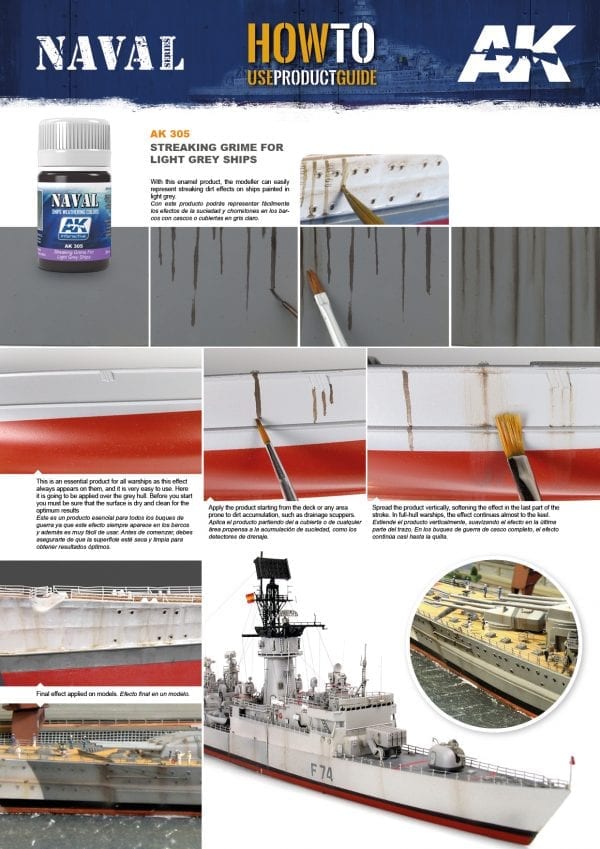 AK Interactive Naval Streaking Grime for Light Grey Ships, 35 ml