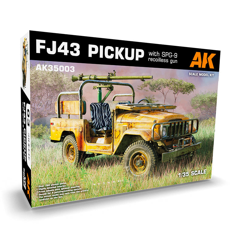 AK Interactive FJ43 Pickup with SPG-9 Recoilless Gun Scale Model, 1:35