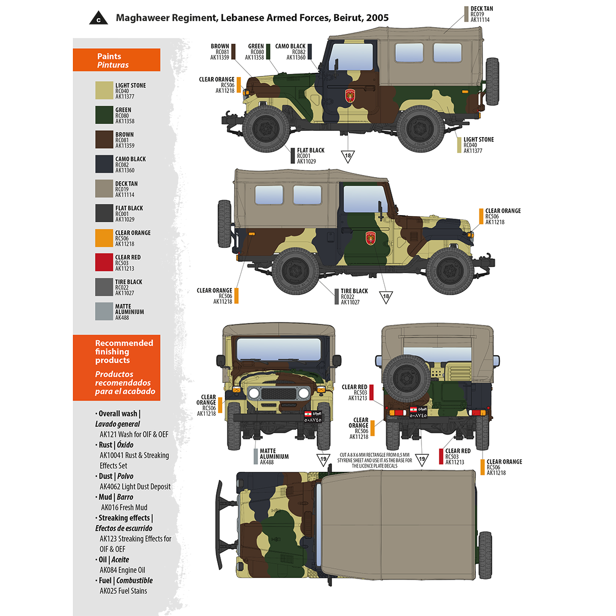 AK Interactive FJ43 SUV with soft top IDF & LAF Scale Model, 1:35